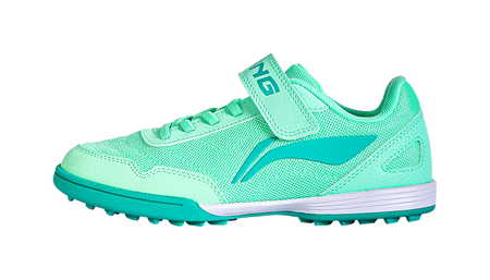 Li Ning Children's Broken Nails Fashionable, Comfortable, Anti slip, Wear resistant, Low cut Children's Football Shoes Fluorescent Light Green/Jade Green  VJSNEAKER
