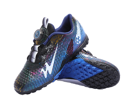 Binary Comfortable Low top Kids Soccer Shoes Blue Black Kids  vjsneaker.com