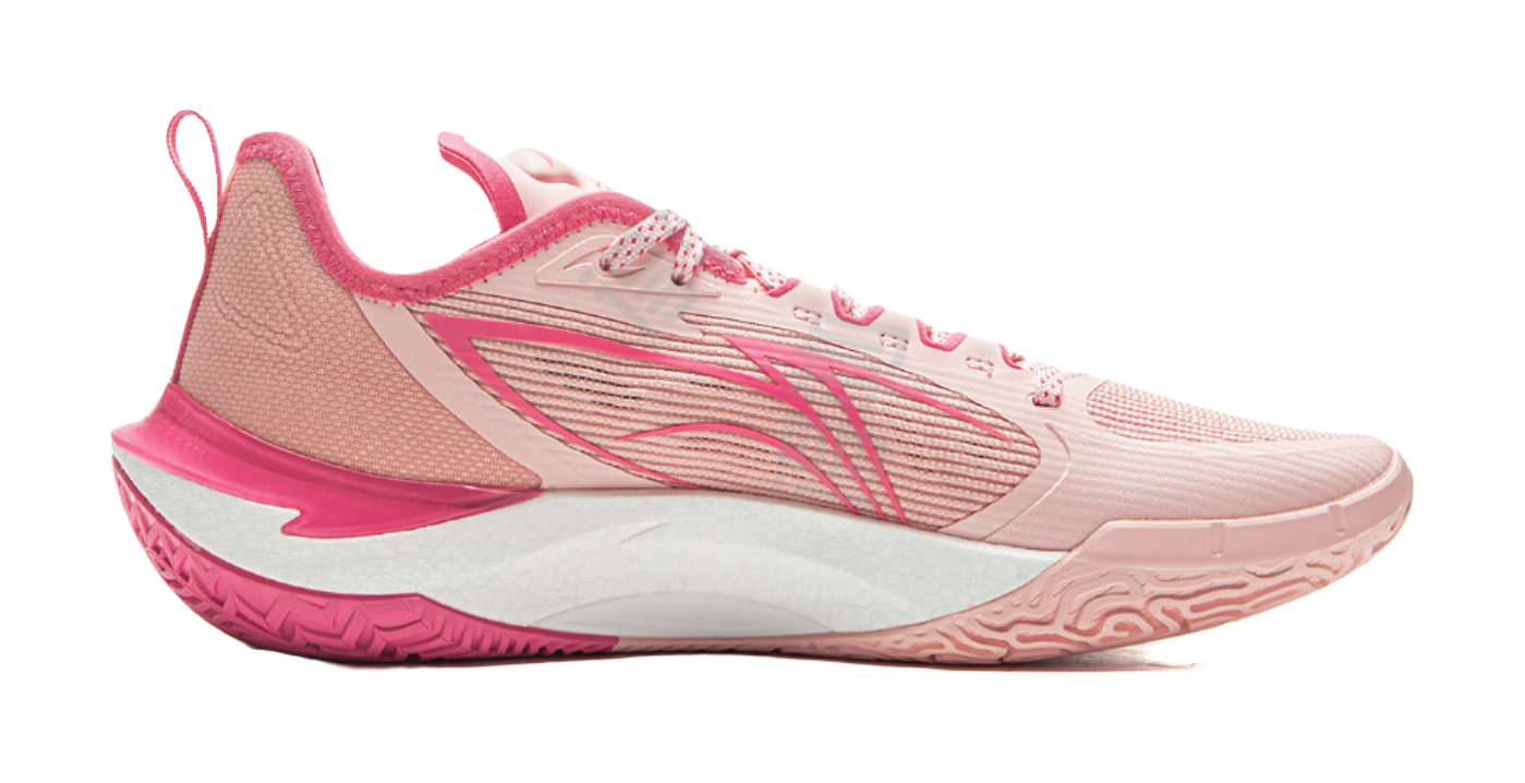 LiNing Cushioning, Slip Resistant, Abrasion Resistant, Rebound Grip Low Top Basketball Shoes Mens Frosting Pink  VJSNEAKER