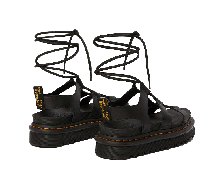 Dr.Martens Wmns Nartilla Gladiator Sandal Black Womens  vjsneaker.com