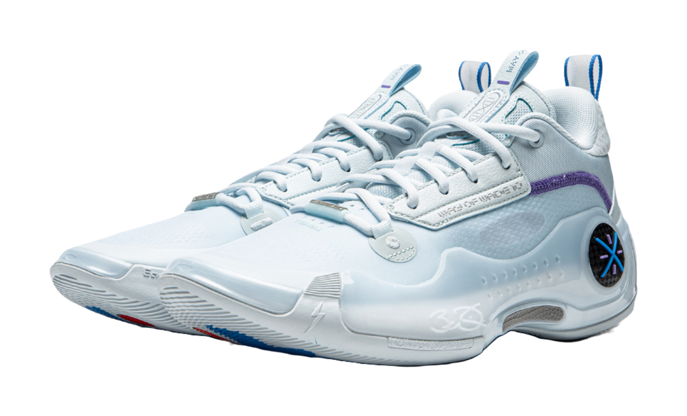 LiNing WOW 10 Way Of Wade 10 Slip Resistant Abrasion Resistant Low top Basketball Shoes Mens Light Blue  VJSNEAKER