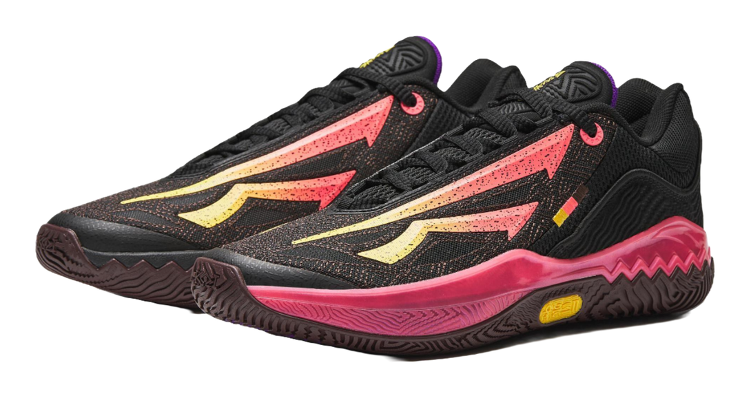 Anta KAI SPEED 2 Shock Absorbers Slip Resistant Abrasion Resistant Low top Basketball Shoes Mens Black Pink  VJSNEAKER