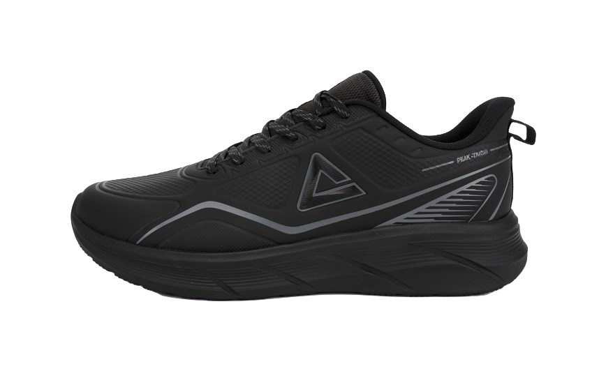 PEAK State Pole Shock Absorbers Rebound Low top Casual Running Shoes Men's All Black 