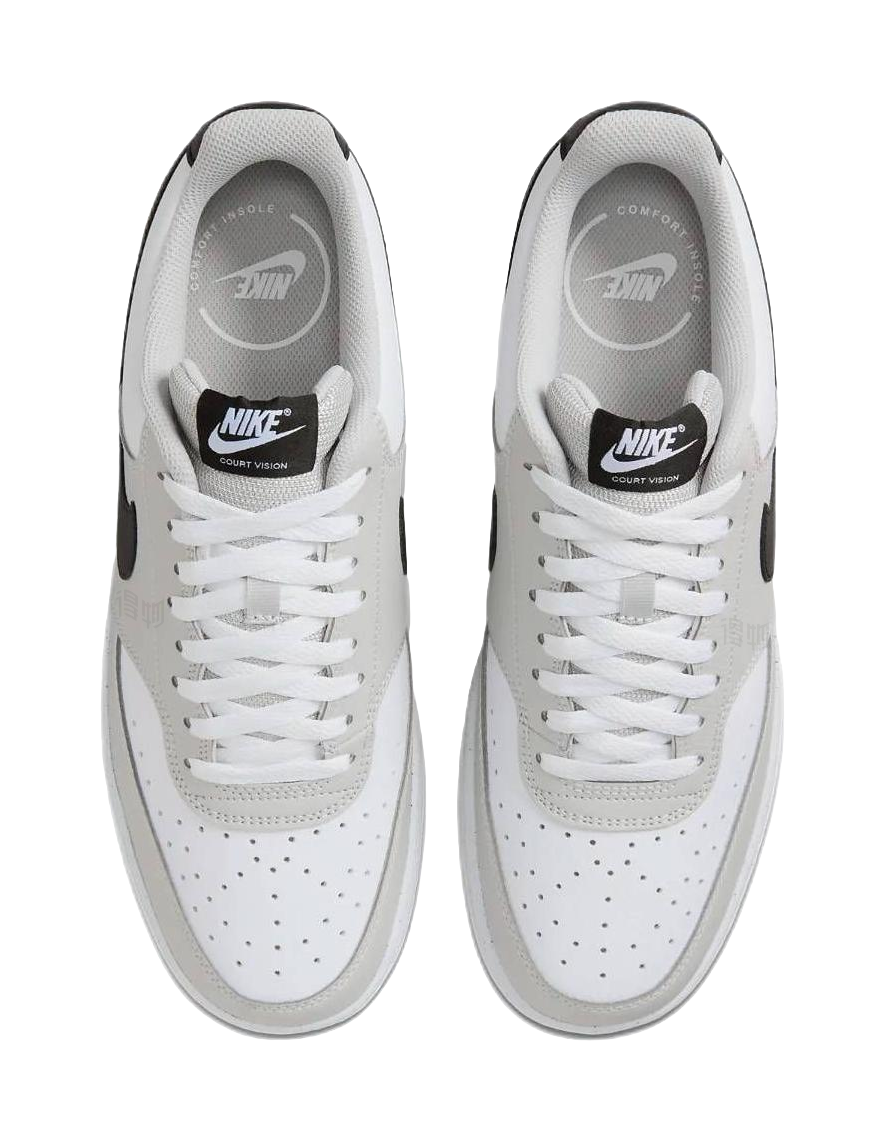 Nike Court Vision Low Grey Fog White Black  vjsneaker.com