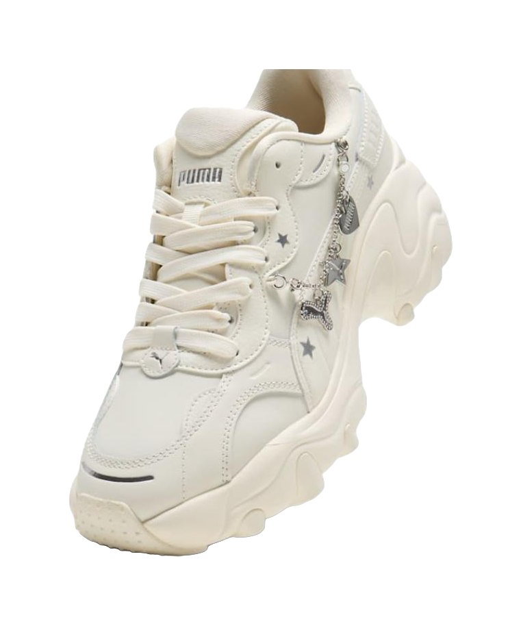 PUMA Pulsar Wedge Low Top Casual Shoes Womens Ecru  vjsneaker.com