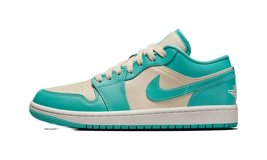 Air Jordan 1 Low Tropical Teal Sandy Beige Womens  vjsneaker.com