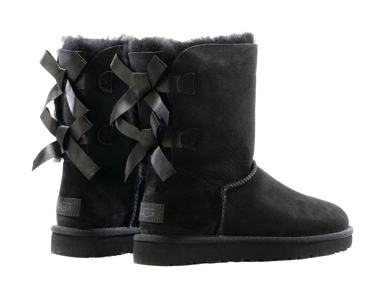 UGG Bailey Bow Ii Boot Black Womens  vjsneaker.com