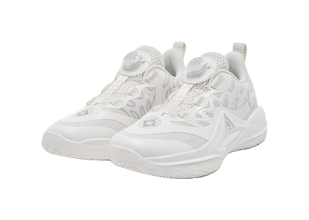 Rigorer Reeves second-generation AR2 Ghost lightweight, comfortable, fashionable, shock-absorbing, wear-resistant, breathable low cut sports basketball shoes for children in white and silver  VJSNEAKER