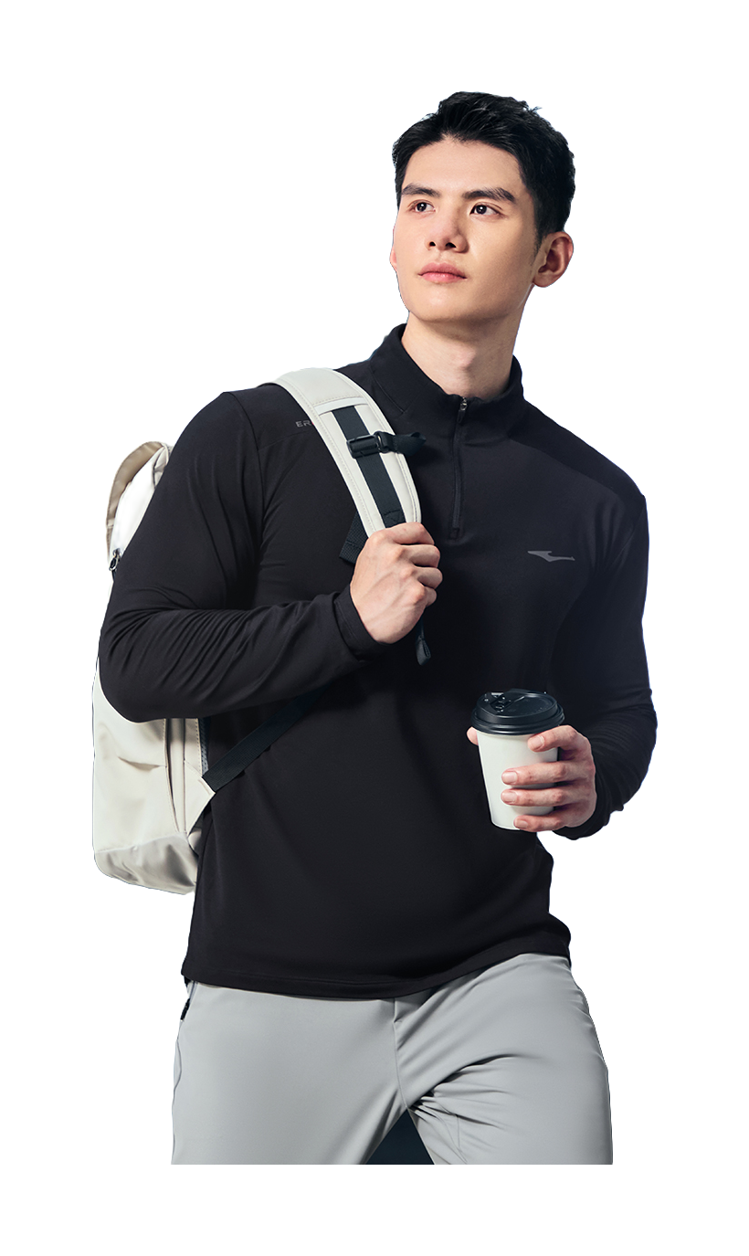 Hongxing Erke Solid Color Retro Comfortable Velvet with Velvet Warmth Urban Business Commuting Leisure Hoodie Long Sleeve Half Open Inner Set Stand up Collar Knitted Shirt Men's Style Obsidian Blue  vjsneaker.com