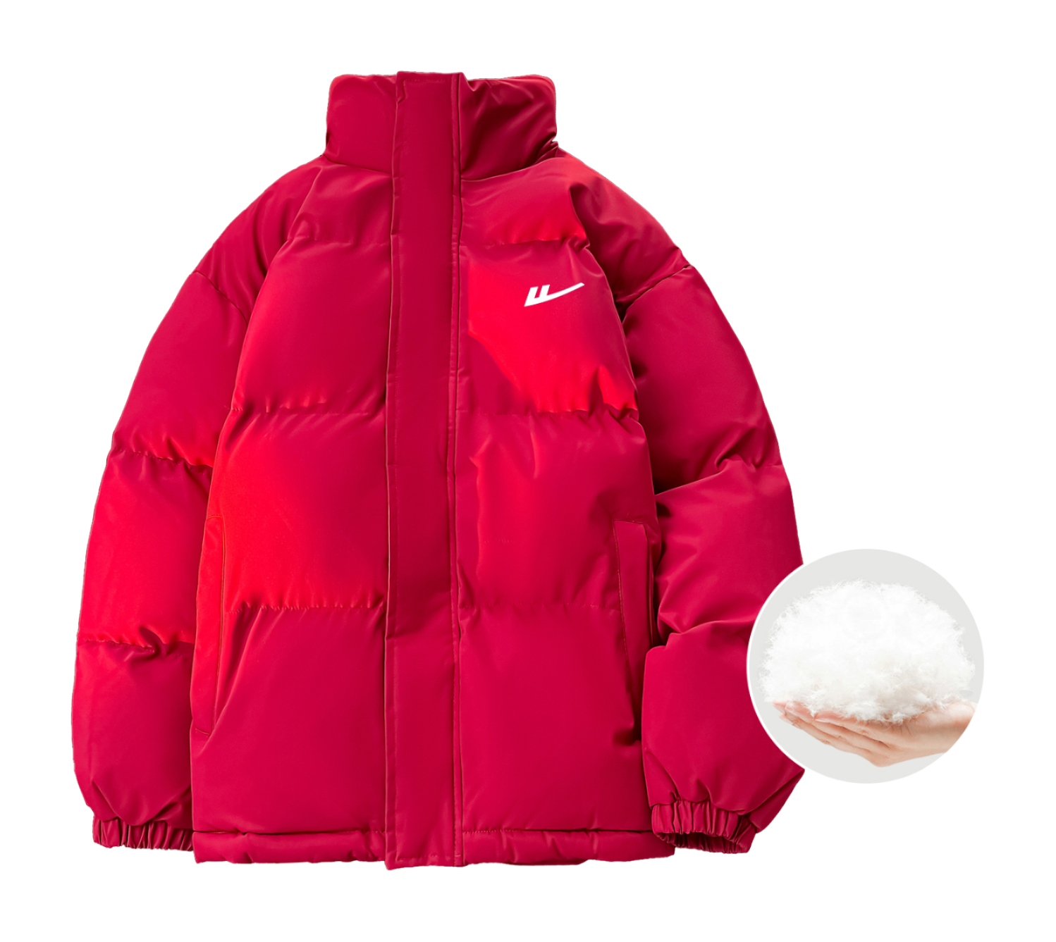 WARRIOR Puffer Jackets Unisex Stand Collar Thickened  VJSNEAKER