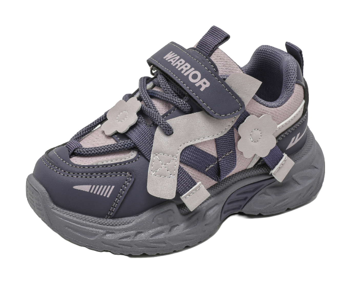 Warrior girls' sports shoes made of synthetic leather, comfortable, versatile, wear-resistant, lightweight, shock-absorbing, low top, girls' casual shoes for children  VJSNEAKER