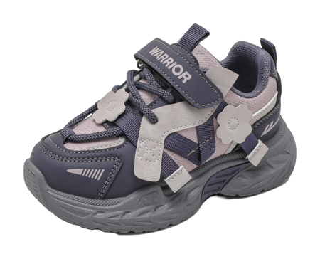 Warrior girls' sports shoes made of synthetic leather, comfortable, versatile, wear-resistant, lightweight, shock-absorbing, low top, girls' casual shoes for children  VJSNEAKER