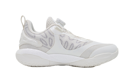 Rigorer Reeves second-generation AR2 Ghost lightweight, comfortable, fashionable, shock-absorbing, wear-resistant, breathable low cut sports basketball shoes for children in white and silver  VJSNEAKER