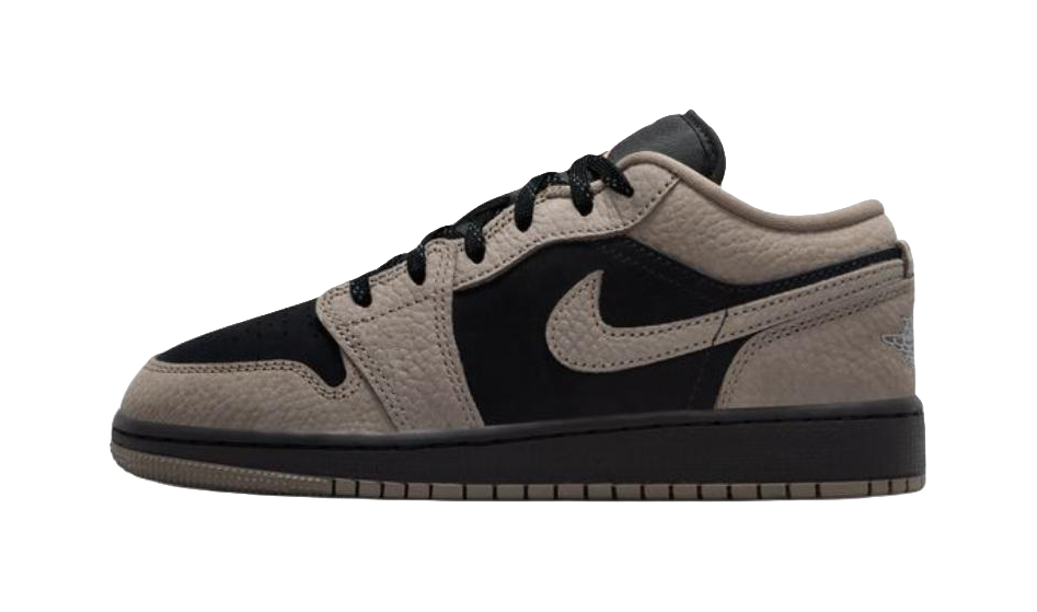 Jordan Air Jordan 1 Low top Childrens Basketball Shoes Brown Black Unisex  vjsneaker.com