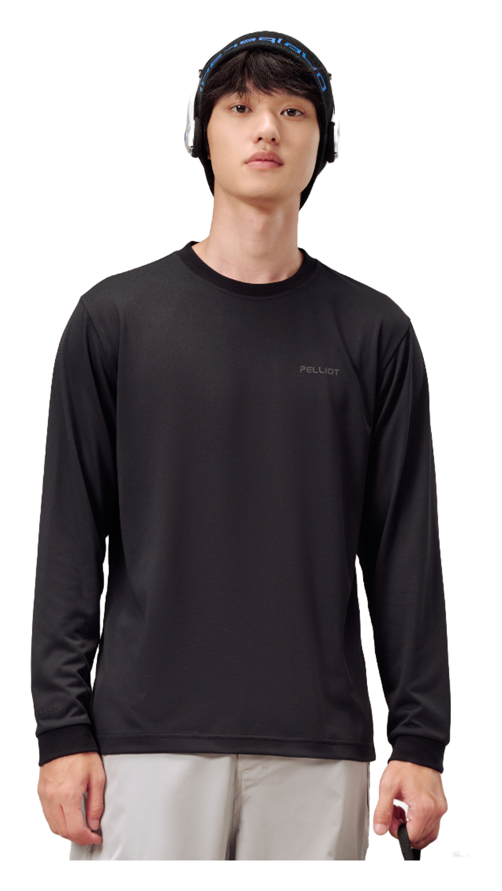 Boxi and PELLIOT outdoor quick drying Polartec power dry, sweat absorbing, breathable, quick drying, casual sports base, comfortable and versatile interior, autumn top, hoodie, round neck, couple's T-shirt, unisex  vjsneaker.com