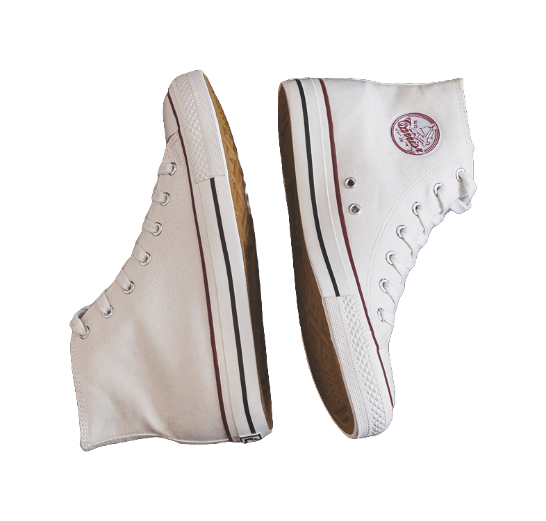 Warrior Wear resistant And Lightweight High top Canvas Shoes Unisex White 