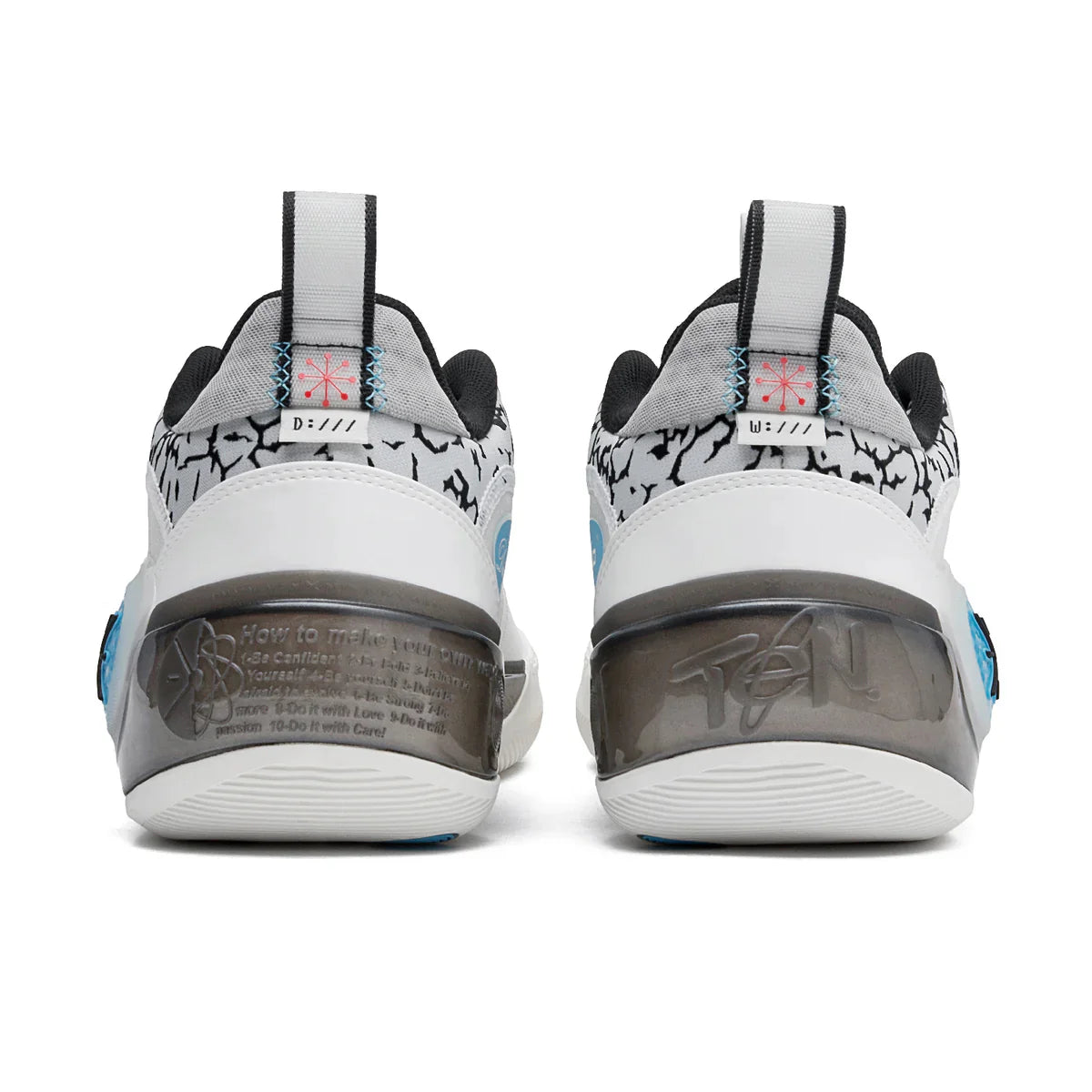 Li-Ning Way of Wade 10 (WOW10) Low 'Black Flash' ABAS083-18 - Basketball Shoes Unisex White/Black/Blue