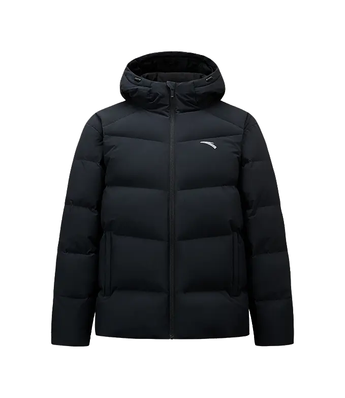 ANTA Basic Black Down Jacket – Men’s Winter Warm Puffer  VJSNEAKER