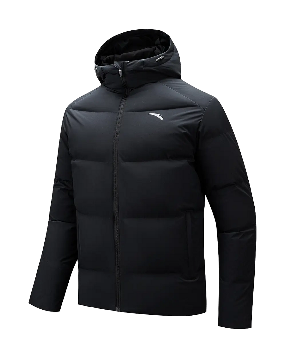 ANTA Basic Black Down Jacket – Men’s Winter Warm Puffer  VJSNEAKER