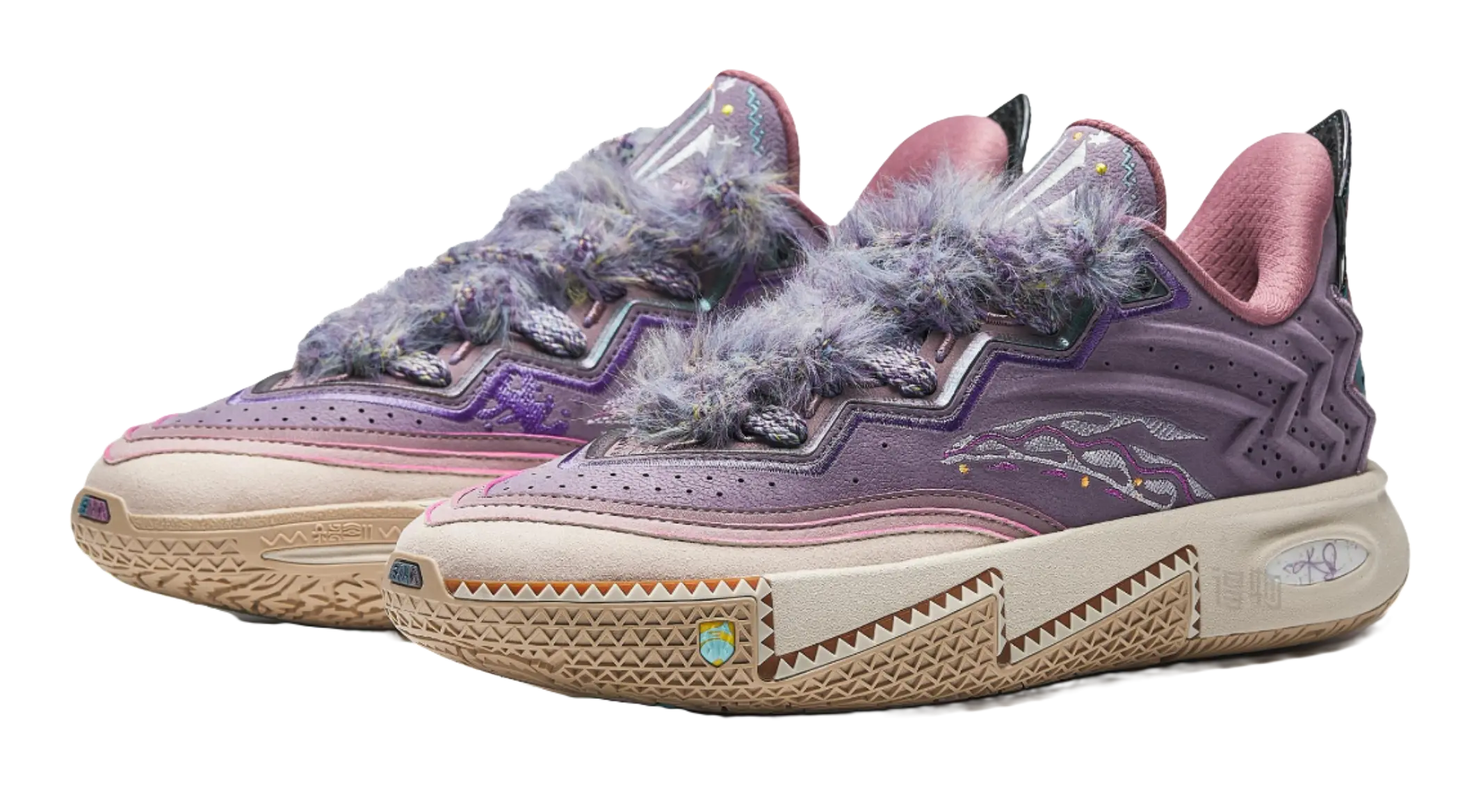 ANTA KAI 2 "Artist On Court" - Basketball Shoes Mens Gray Purple Blue  vjsneaker.com