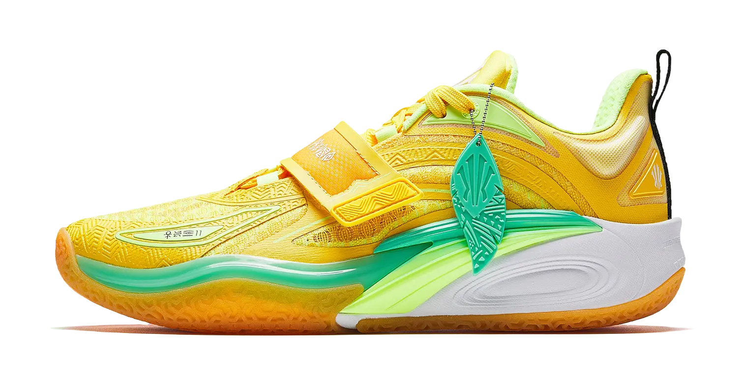 ANTA Kai 1 Kyrie Irving "Playoffs Energy" "Yellow/Green" - Basketball Shoes Men's White Black Red  vjsneaker.com