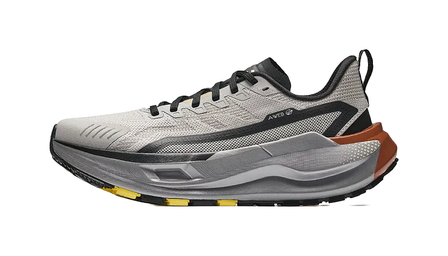 ANTA Men's Low-Top Outdoor Shoes - Cushioned Wear-Resistant & Rebound Gray Black 