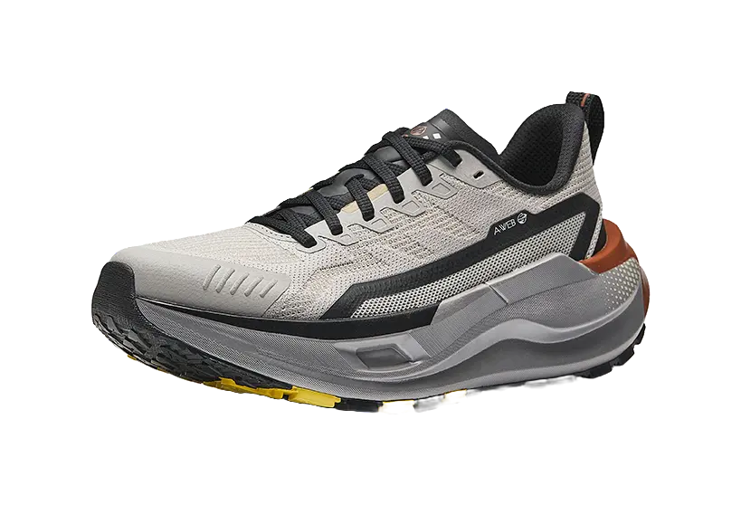 ANTA Men's Low-Top Outdoor Shoes - Cushioned Wear-Resistant & Rebound Gray Black 