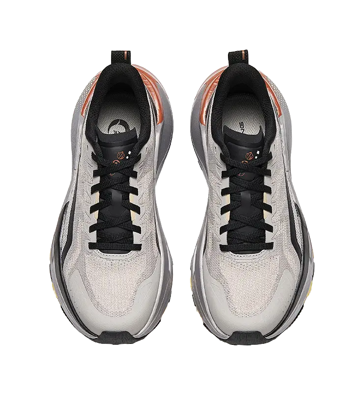 ANTA Men's Low-Top Outdoor Shoes - Cushioned Wear-Resistant & Rebound Gray Black 