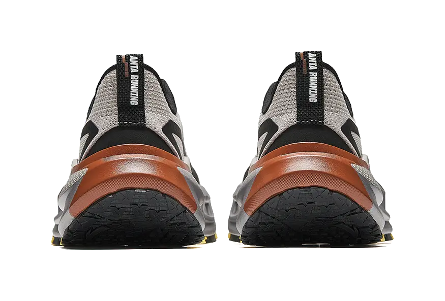 ANTA Men's Low-Top Outdoor Shoes - Cushioned Wear-Resistant & Rebound Gray Black 