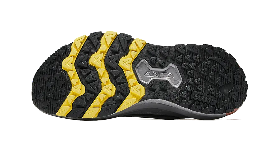 ANTA Men's Low-Top Outdoor Shoes - Cushioned Wear-Resistant & Rebound Gray Black 