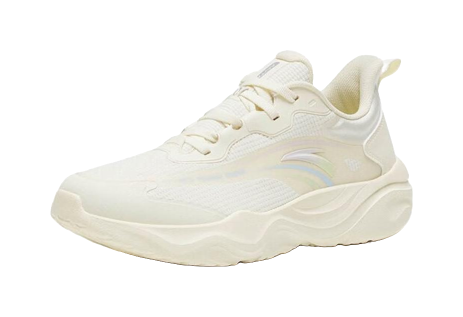 ANTA Milk Sugar Women's Low-Top Training Shoes - Soft Cushioning, Slip & Abrasion Resistant Ecru 