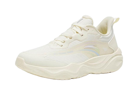 ANTA Milk Sugar Women's Low-Top Training Shoes - Soft Cushioning, Slip & Abrasion Resistant Ecru 