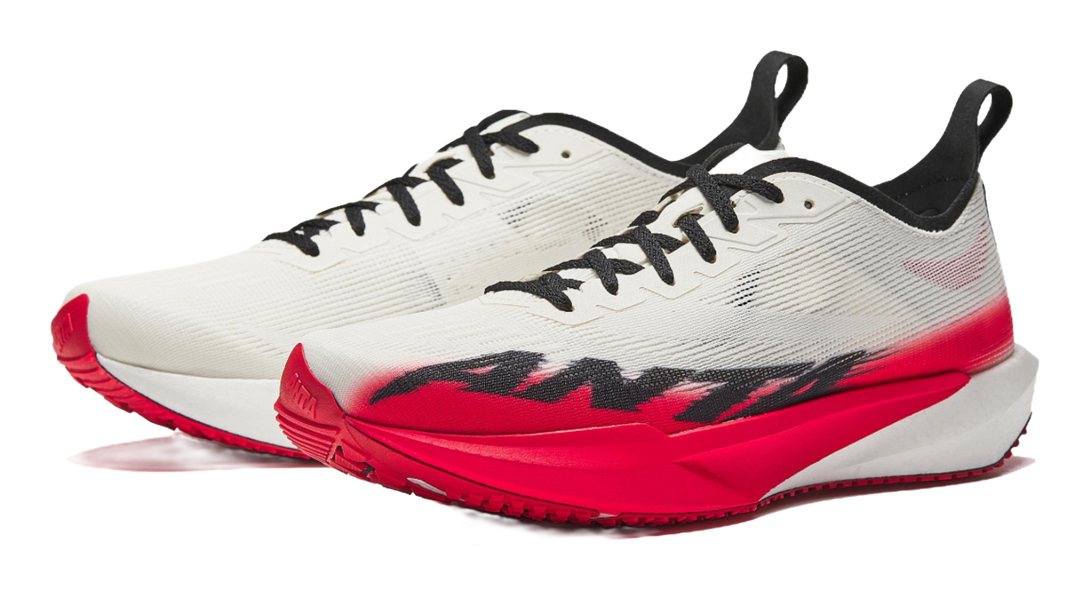 ANTA Plastic Avant Garde SPEED Running Shoes Men's Low top Ivory White/Fiery Red/Basic Black 