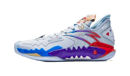 ANTA Shock Wave 5 Basketball Shoes Mens Low top Blue Purple  vjsneaker.com