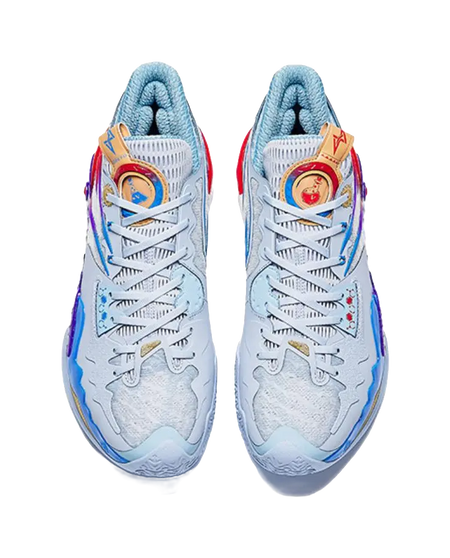 ANTA Shock Wave 5 Basketball Shoes Mens Low top Blue Purple  vjsneaker.com