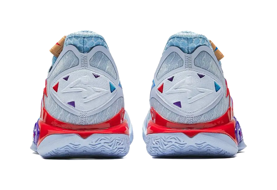 ANTA Shock Wave 5 Basketball Shoes Mens Low top Blue Purple  vjsneaker.com