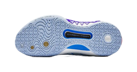 ANTA Shock Wave 5 Basketball Shoes Mens Low top Blue Purple  vjsneaker.com