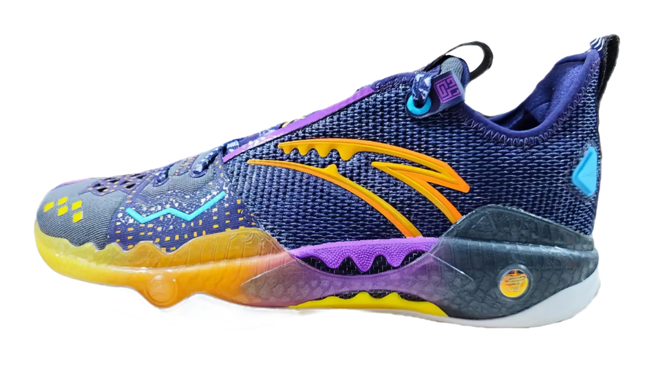 ANTA Shock Wave 5 Pro Kyrie Irving "Agile" - Basketball Shoes Men's Purple Gold  vjsneaker.com
