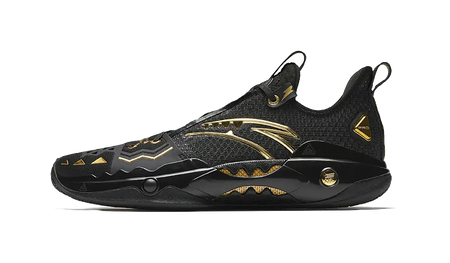ANTA Shock Wave 5 Pro "Glory" - Basketball Shoes Men's Black Gold  VJSNEAKER