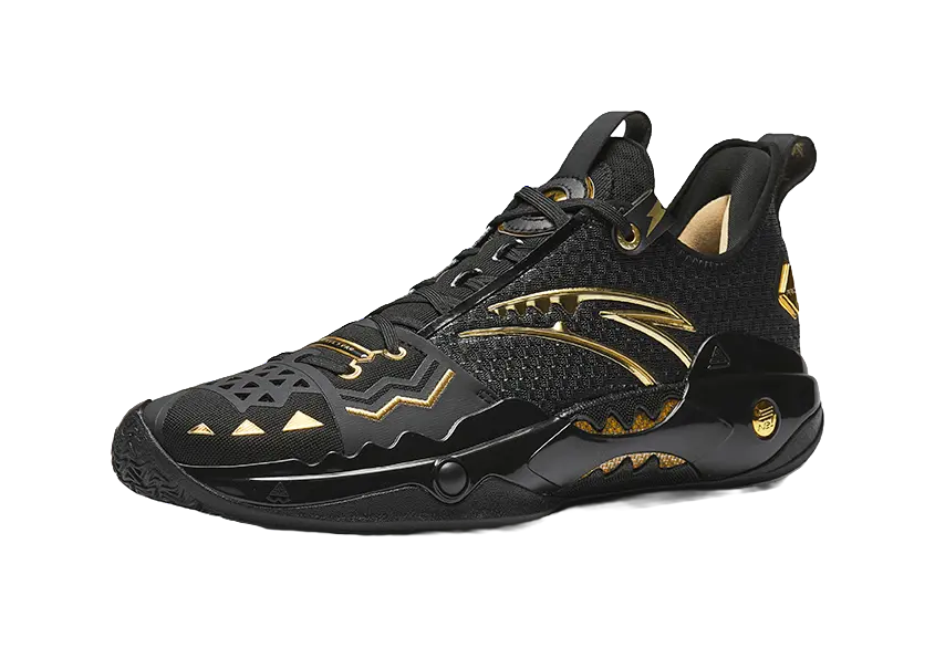 ANTA Shock Wave 5 Pro "Glory" - Basketball Shoes Men's Black Gold  VJSNEAKER