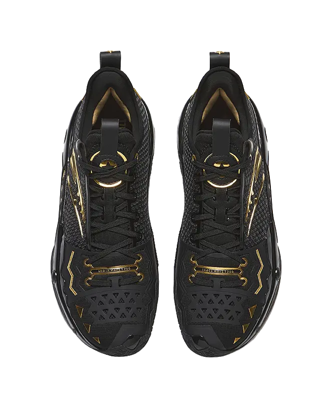 ANTA Shock Wave 5 Pro "Glory" - Basketball Shoes Men's Black Gold  VJSNEAKER