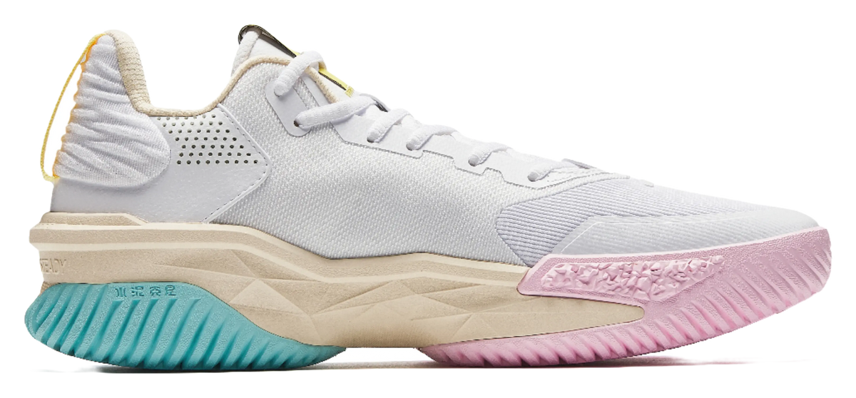 ANTA Space 5 Basketball Shoes Mens Low top Pure White/Light Sugar Yellow 