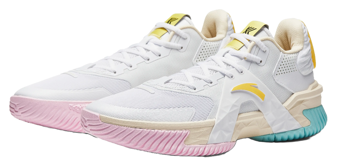 ANTA Space 5 Basketball Shoes Mens Low top Pure White/Light Sugar Yellow 