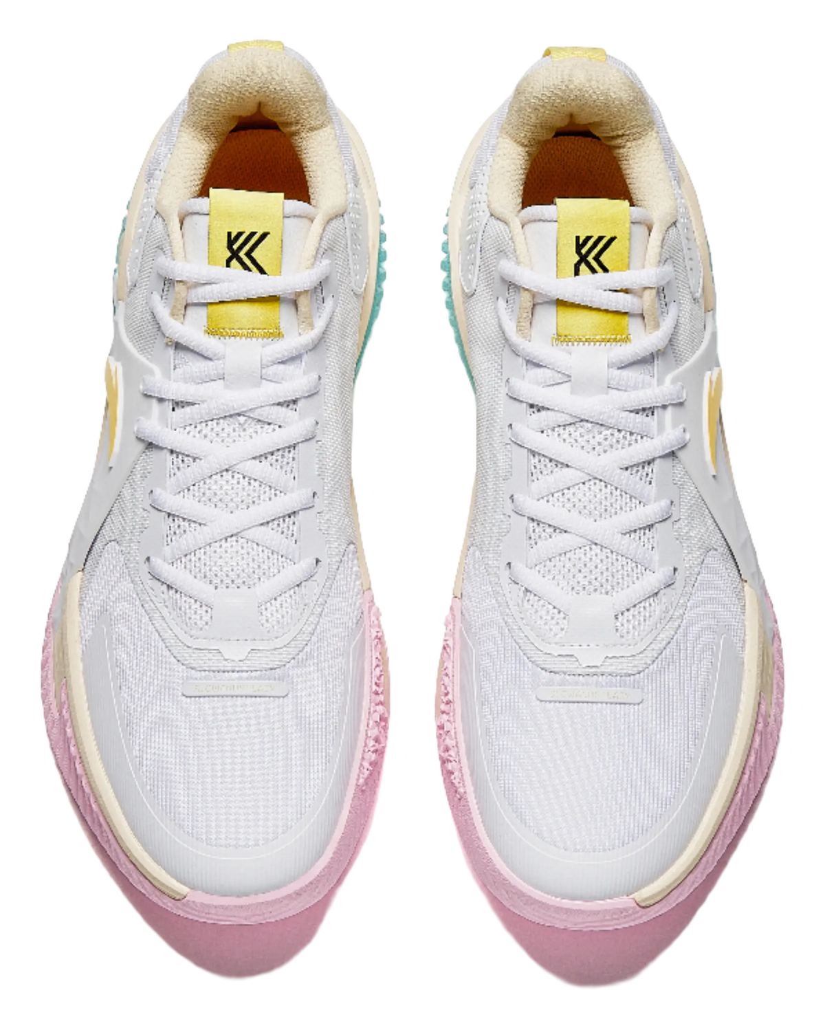 ANTA Space 5 Basketball Shoes Mens Low top Pure White/Light Sugar Yellow 