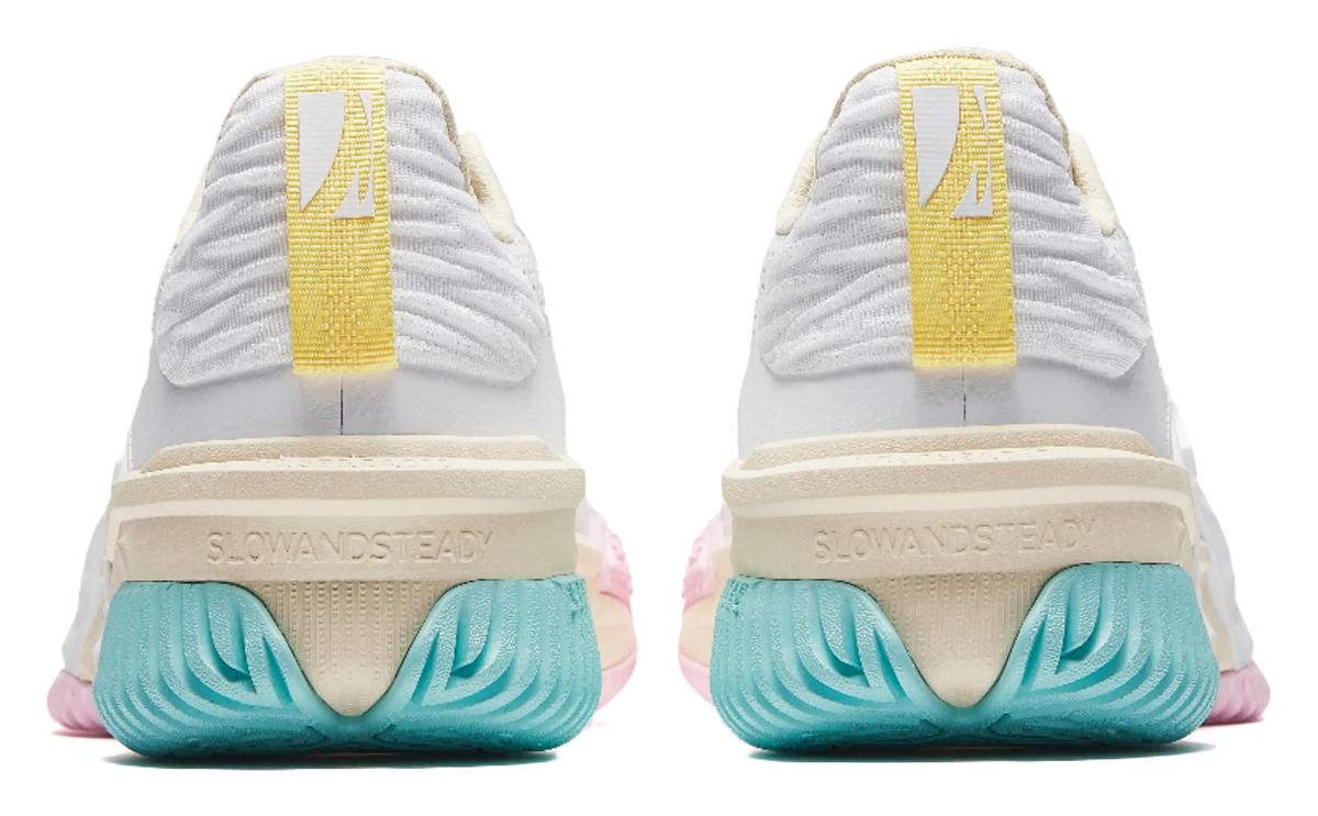 ANTA Space 5 Basketball Shoes Mens Low top Pure White/Light Sugar Yellow 