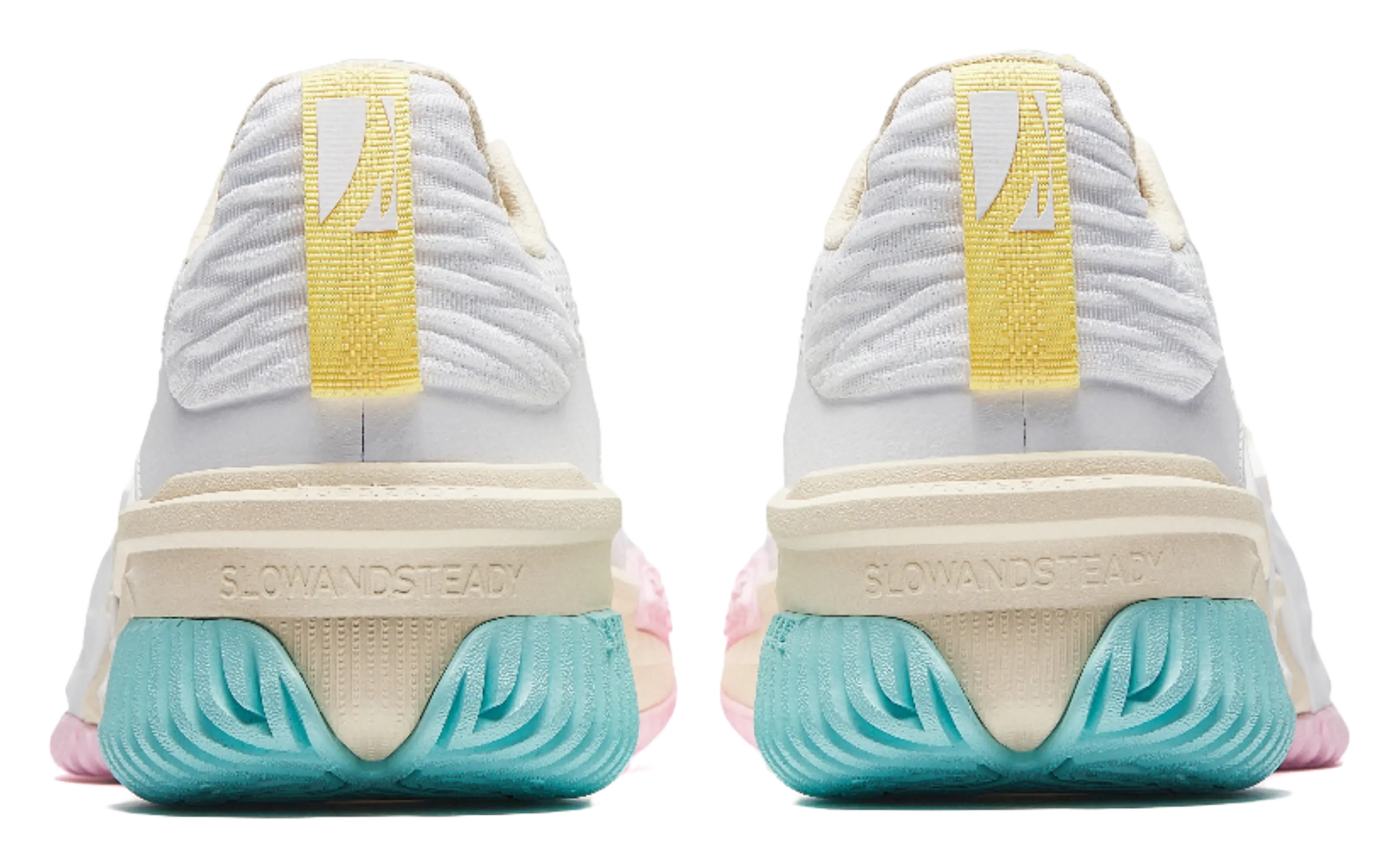 ANTA Space 5 Basketball Shoes Mens Low top Pure White/Light Sugar Yellow 