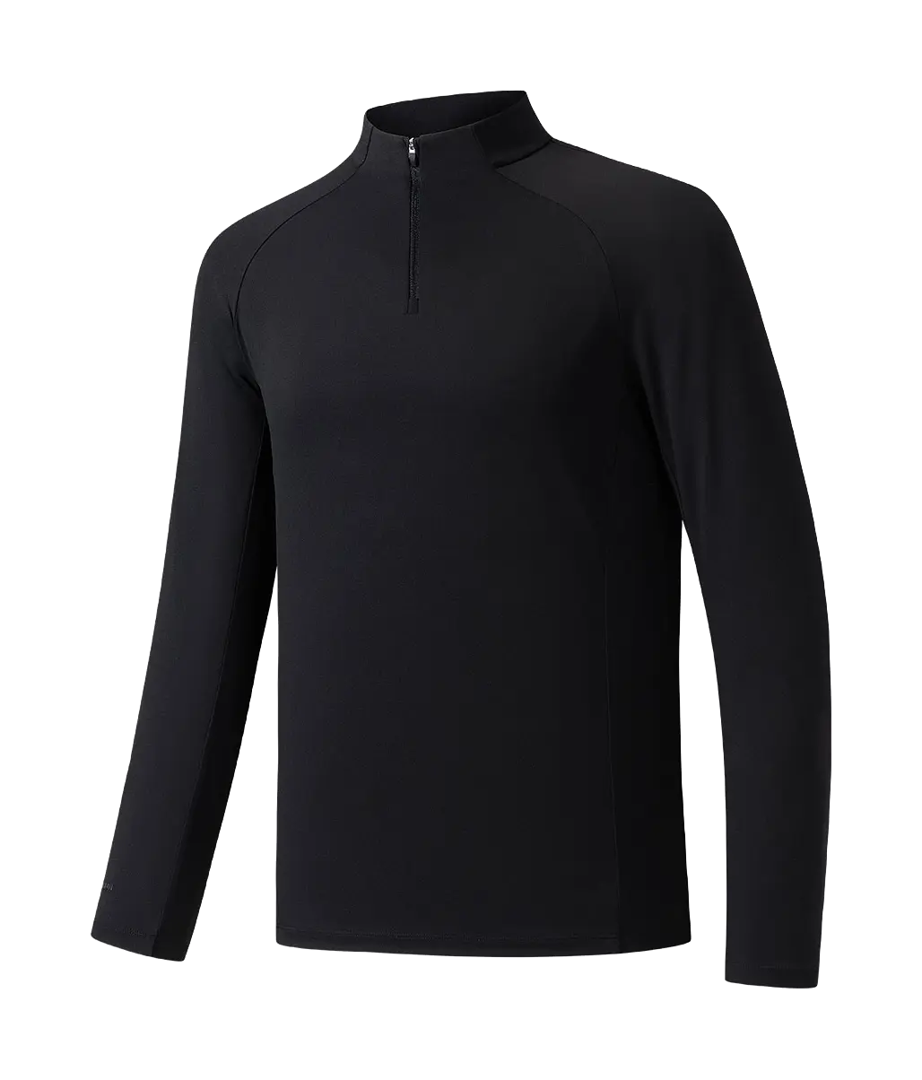 ANTA T Shirts Mens Basic Black 1 Half Turtleneck  vjsneaker.com