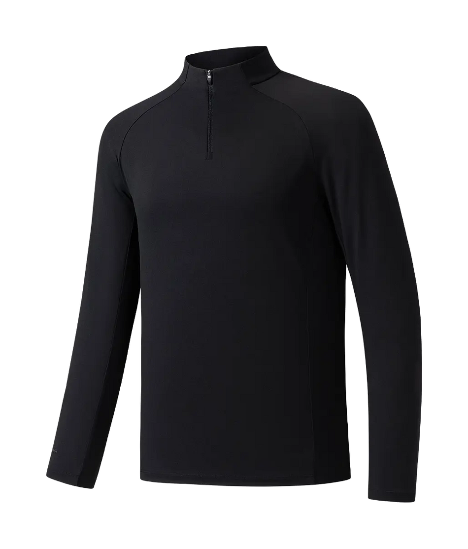 ANTA T Shirts Mens Basic Black 1 Half Turtleneck  vjsneaker.com