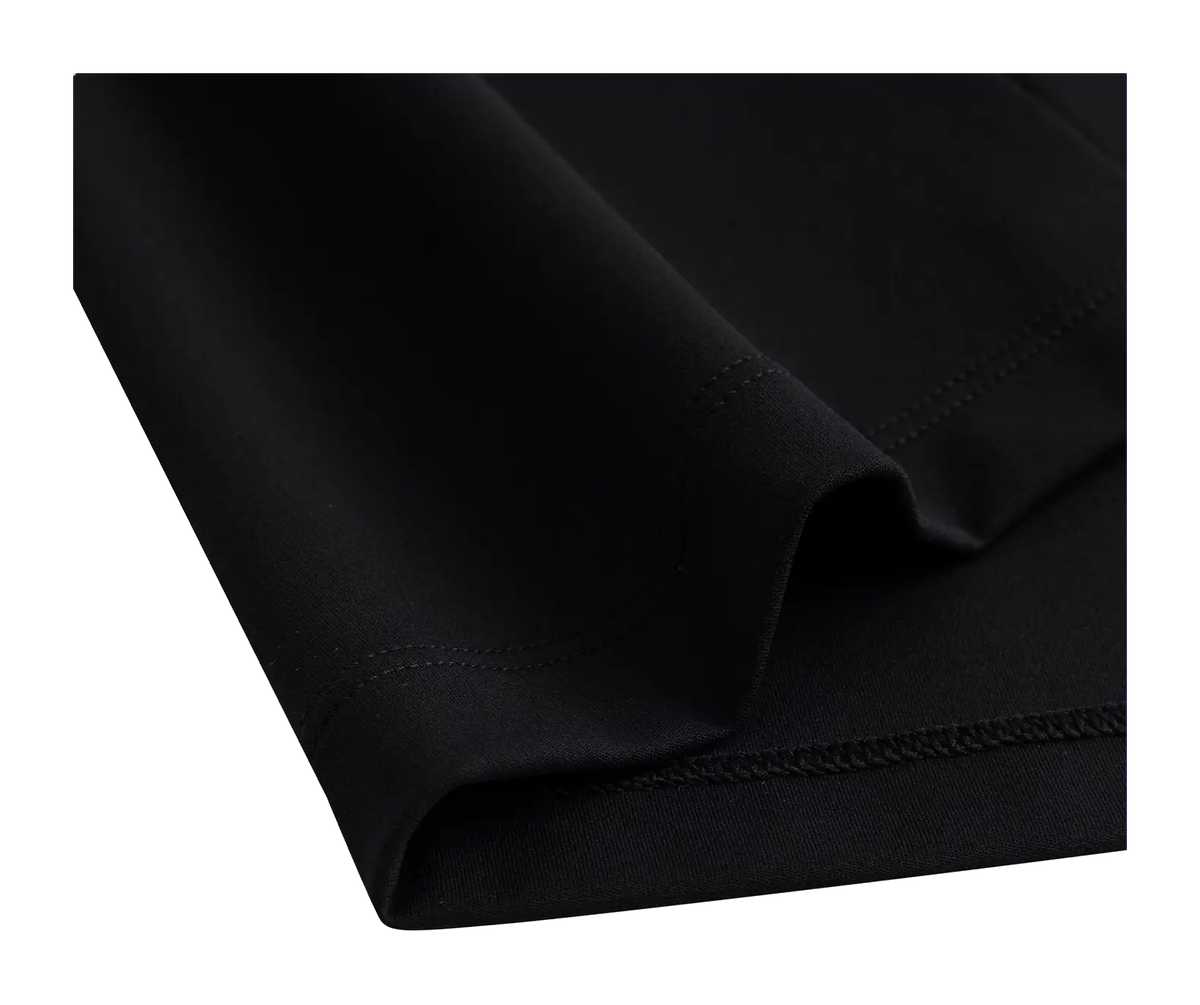 ANTA T Shirts Mens Basic Black 1 Half Turtleneck  vjsneaker.com