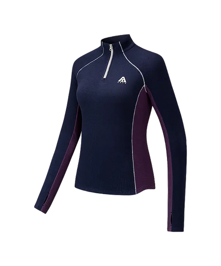 ANTA T Shirts Womens Maya Blue 3 Stand Collar  vjsneaker.com